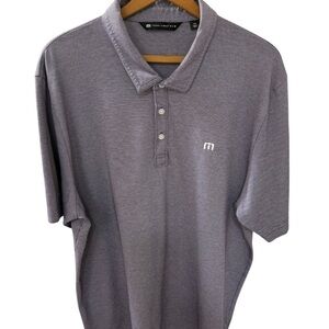 Travis Mathew Heather Gray Size XXL Short  Sleeve Polo Golf Shirt Casual Golf
